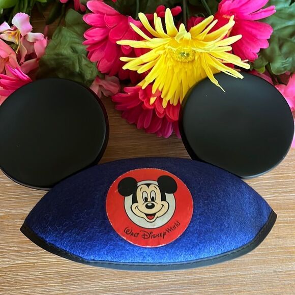 Walt Disney Parks Mickey Mouse Ears Blue Classic Youth Size Hat Early 2000s - Picture 1 of 8